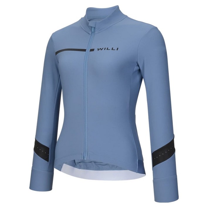 WILLI 여성용 빌리 패턴 포인트 자전거 기모 긴팔 져지