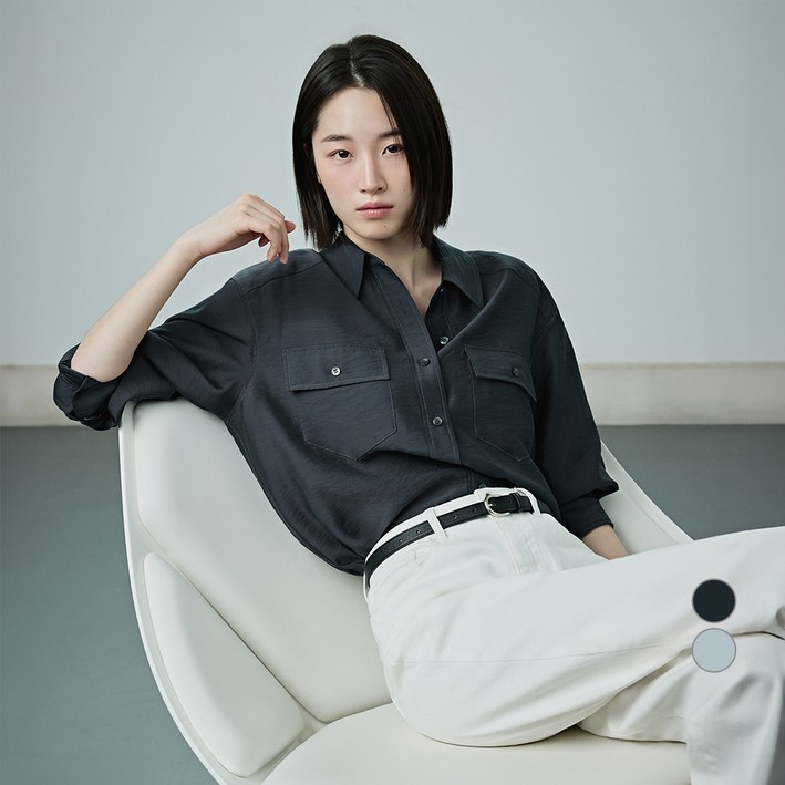 마인드브릿지 여성용 COUTURE 오버핏 스티치 셔츠 MZWS2271