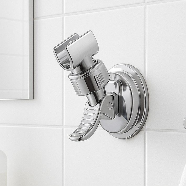 위더스 워터링 360도 회전 각도조절 흡착식 욕실 샤워기 거치대