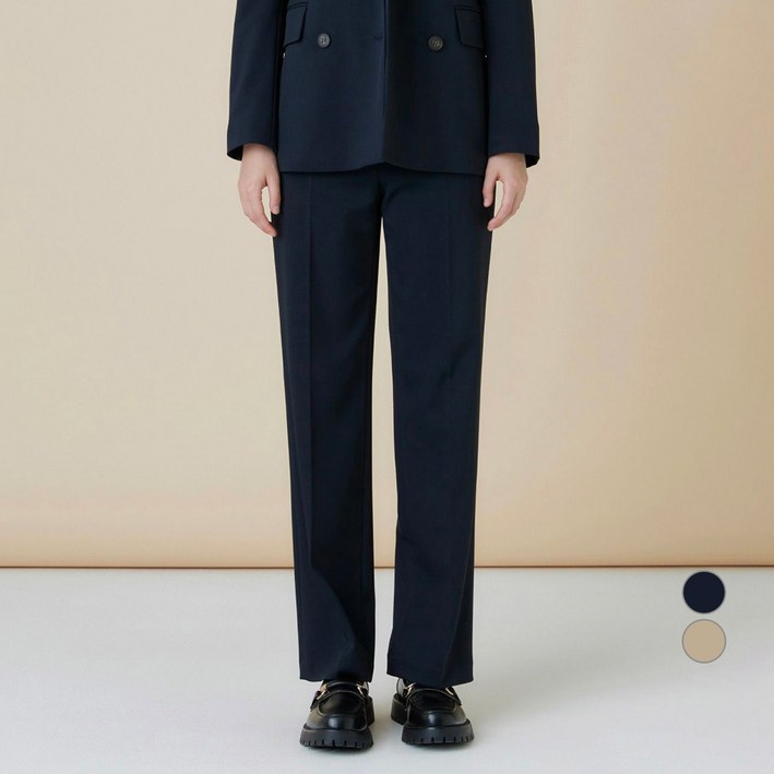 케네스레이디 여성용 레시온 히든버튼 스트레이트 슬랙스