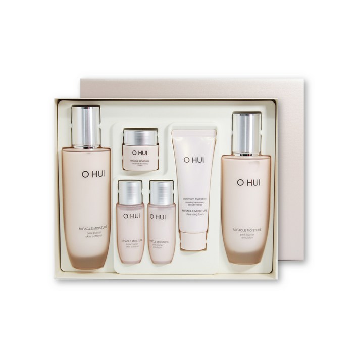 오휘 미라클 모이스처 스킨소프너 150ml  20ml  에멀전 140ml  20ml  크림 7ml  클렌징폼 40ml