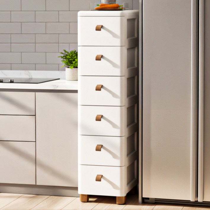 데스텀 다용도 틈새 수납장 냉장고 틈새장 서랍장
