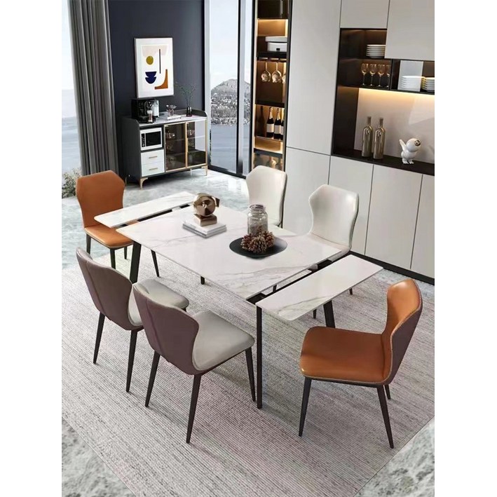 확장형식탁 세라믹식탁6인용 8인용 10인용 리빙다이닝테이블 포세린 세라믹상판 미드센추리