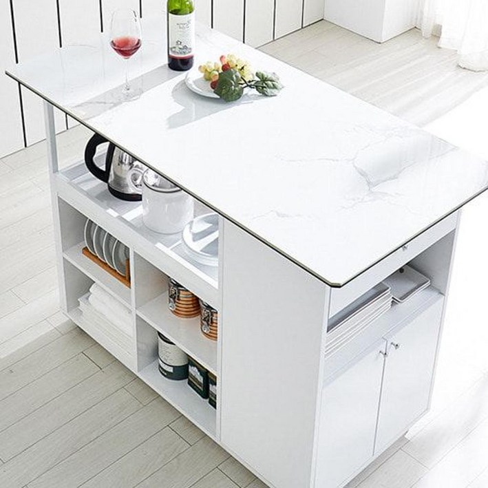홈바테이블 미니홈바 확장형아일랜드식탁 이동식 세라믹 조리대
