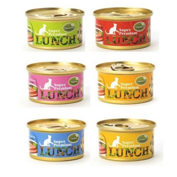 런치 슈퍼프리미엄 캔 6종 콤보 24개입참치헤어볼,연어,게살,치어,치킨,새우 아홉냥이무료입냥