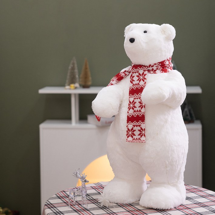 특별함가득 크리스마스 인형장식 10cm~200cm 대형인형 트리장식소품, 1개, A05.부드러운북극곰
