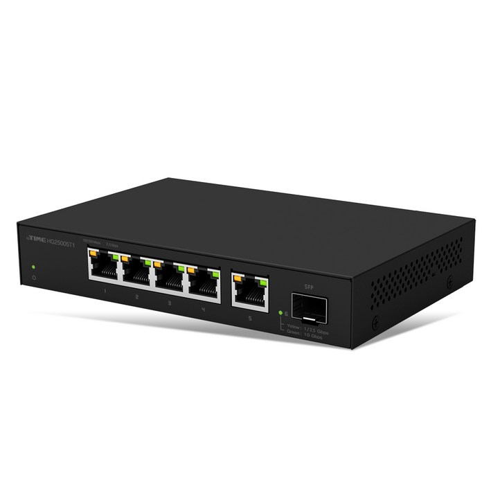 ipTIME 2.5Gbps 5포트 SFP 1포트 스위칭허브, 1개 ipTIME 2.5Gbps 5포트 SFP 1포트 스위칭허브, 1개