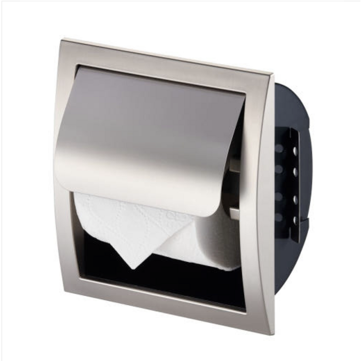 니켈사틴 무광 매립휴지걸이 라운드 고급 욕실용 악세사리, 1개