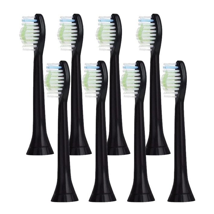 필립스 전용 전동칫솔 호환 리필모 HX6160 HX6902 HX6910 호환 칫솔모 (블랙), 8개, 필립스 (블랙)