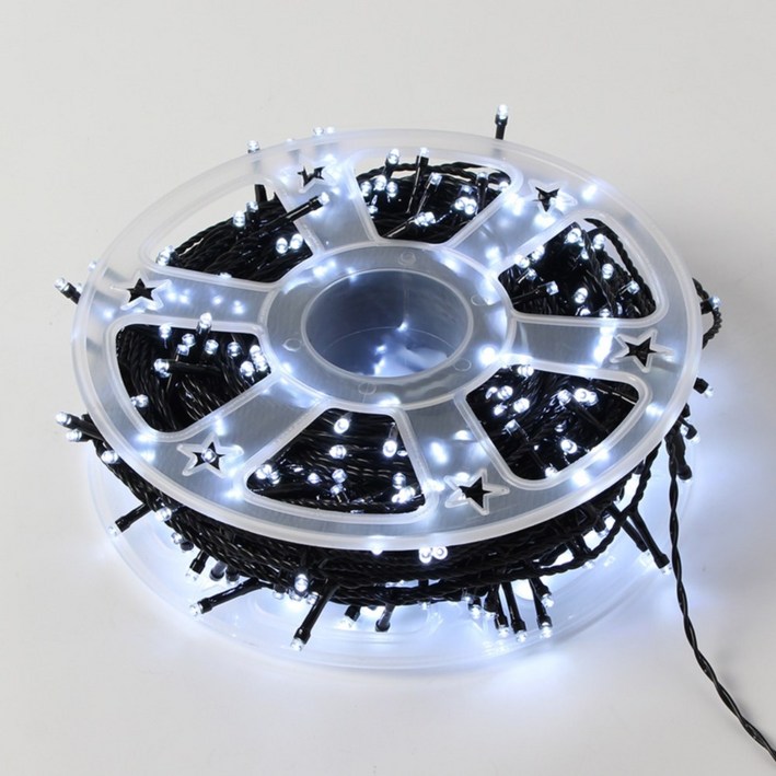 눈비 방수 실외설치 하얀빛 LED 야외 트리 조명 (500구) 볼 눈꽃 외부 마당