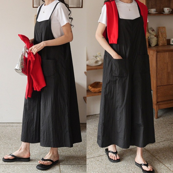 하늘바라기 여성용 가벼운 하루 와이드 점프수트