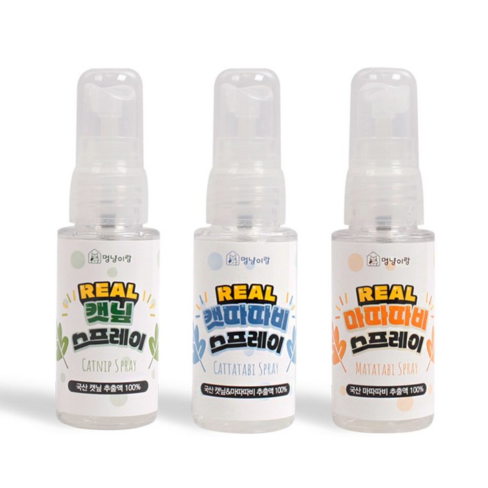 멍냥이랑 취향탐구3종세트 고양이 캣닢 마따따비 스프레이 원액 90ml, 3개, 30ml, 혼합맛캣닢마따따비캣따따비