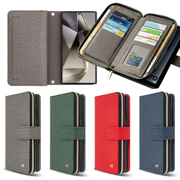 히웅히웅 갤럭시S21 5G 전용 G991N S21 루가 지갑 지퍼형 체인스트랩 다이어리 카드 월렛 수납 핸드폰 케이스