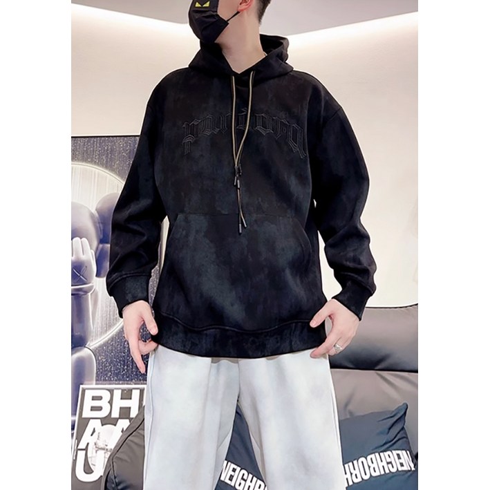 플리츠 물나염 자수 네오 후드