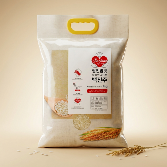 당일도정 / 프리미엄 단일품종 백진주 문경 쌀 4kg, 상등급, 1개, 4kg
