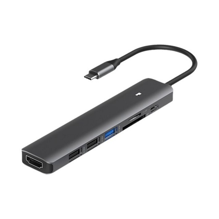애니포트 7 IN 1 C타입 알루미늄 멀티허브 APTC71PHS
