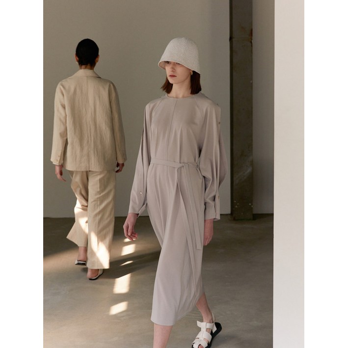 MOHAN TWS BUTTON CREPE DRESS_2 COLOR