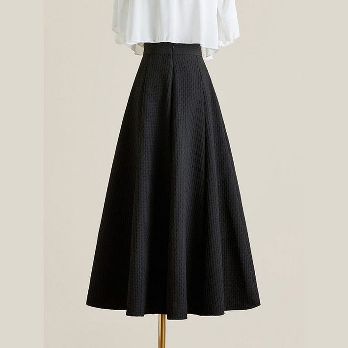 AOKADA 플레어 스커트 A라인 롱 치마