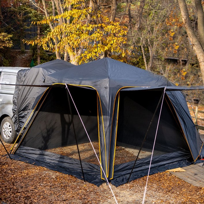 제드 오토듀얼팔레스EX 확장플라이 세트 차박 도킹텐트 투싼~스타리아 도킹 블랙