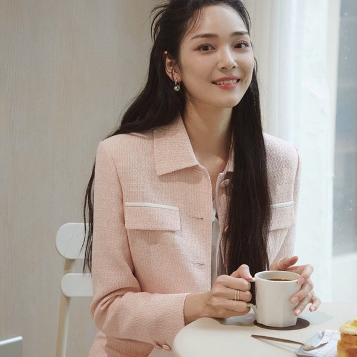 잇미샤 23 FW 스탠드카라 트위드 크롭 자켓 ITN9ZJK670 640598