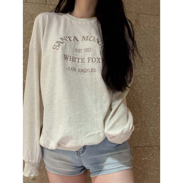 여리핏 레터링 고퀄 자수 맨투맨  3 color