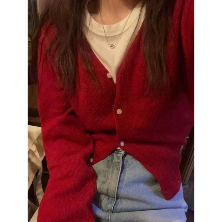 리노브엠데일리니트가디건 베이직 기본템 울함유 기본 베이직 가디건