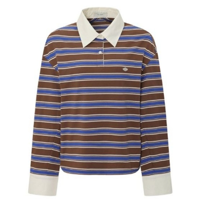 JJ지고트 JJ JIGOTT 멀티 스트라이프 셔츠 칼라 티셔츠GR9A0TSJ21 472946