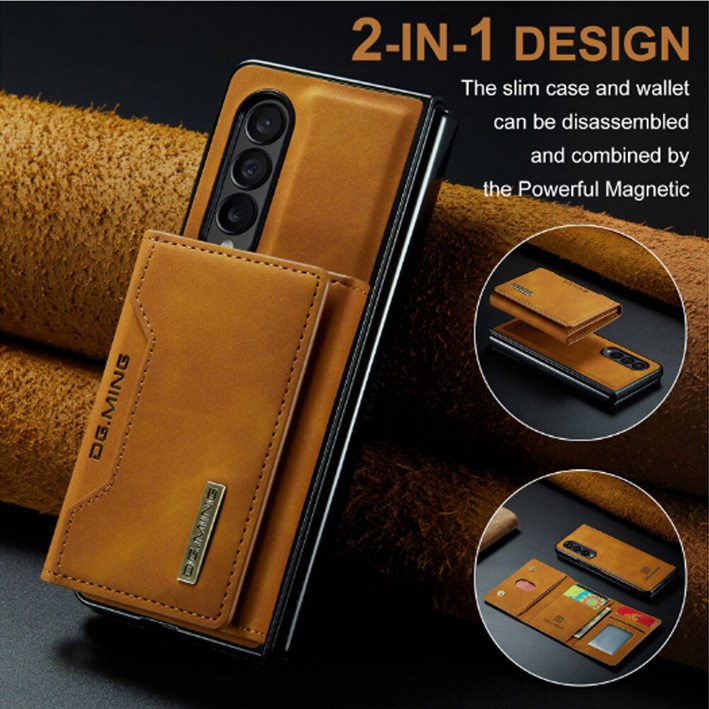 갤 겔럭시 Z폴드4 fold4 폴드4 마그네틱방식 2 IN 1 분리형 지갑 핸드폰 케이스