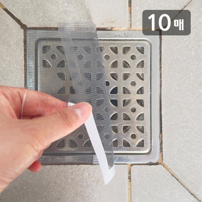 소브홀릭 대형 사각 욕실 배수구 머리카락 거름망 필터 10매, 사이즈150 X 150mm