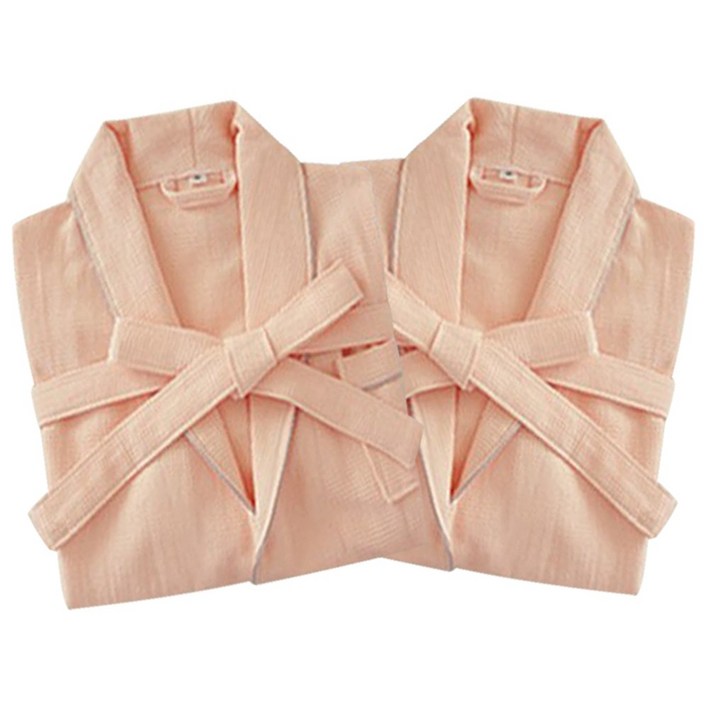 11 프리미엄 와플 호텔 샤워가운 심플, 1개, 핑크M핑크M