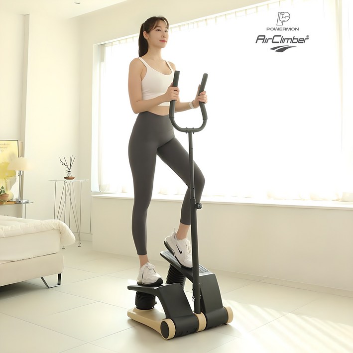 파워몬 에어클라이머 프리미엄 손잡이 가정용 에어 스텝퍼 천국의계단 유산소 실내 운동 기구