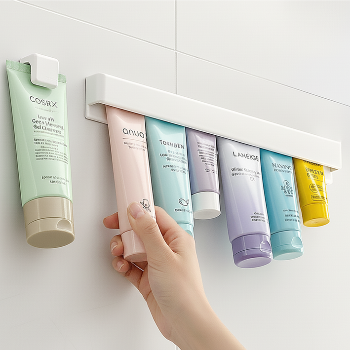 세플로 무타공 치약걸이 세트 5P (대형+소형) 욕실정리 강력부착