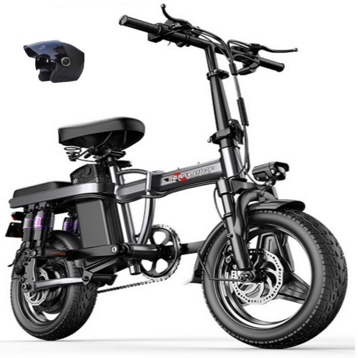 붐고 접이식 전기자전거 접이식자전거 자전거 출퇴근 고출력 미니벨로 48V 전동, 디럭스 x 12단 충격 흡수, 스틸