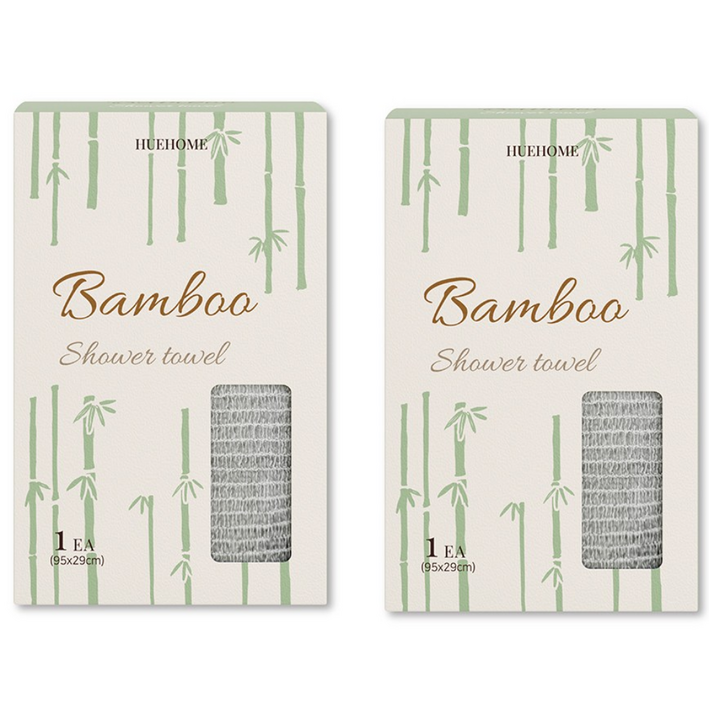휴홈 저자극 부드러운 뱀부 샤워타올, 2개, 1개입, 그린
