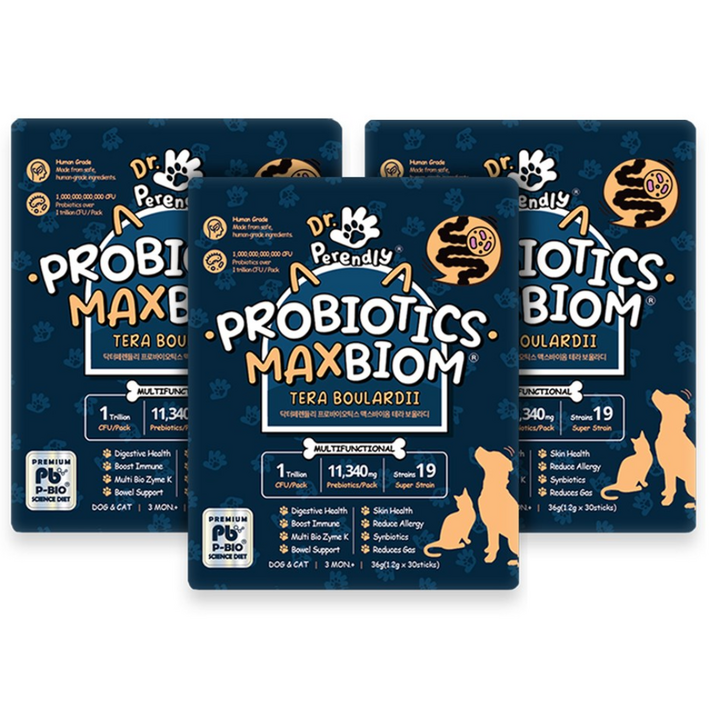 닥터페렌들리 프로바이오틱스 맥스바이옴 테라 보울라디 강아지 고양이 유산균, 3개, 장건강유산균, 30회분 닥터페렌들리 프로바이오틱스 맥스바이옴 테라 보울라디 강아지 고양이 유산균, 3개, 장건강유산균, 30회분