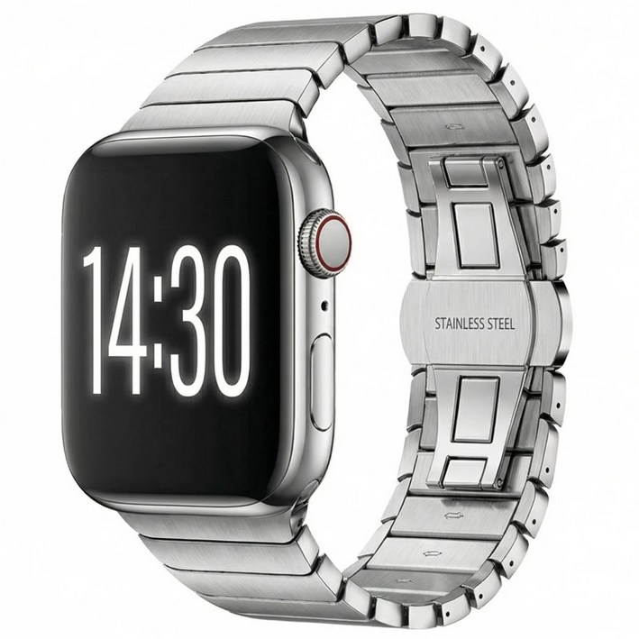 BuGeum 애플워치 스트랩 슬림형 메탈 스테인리스