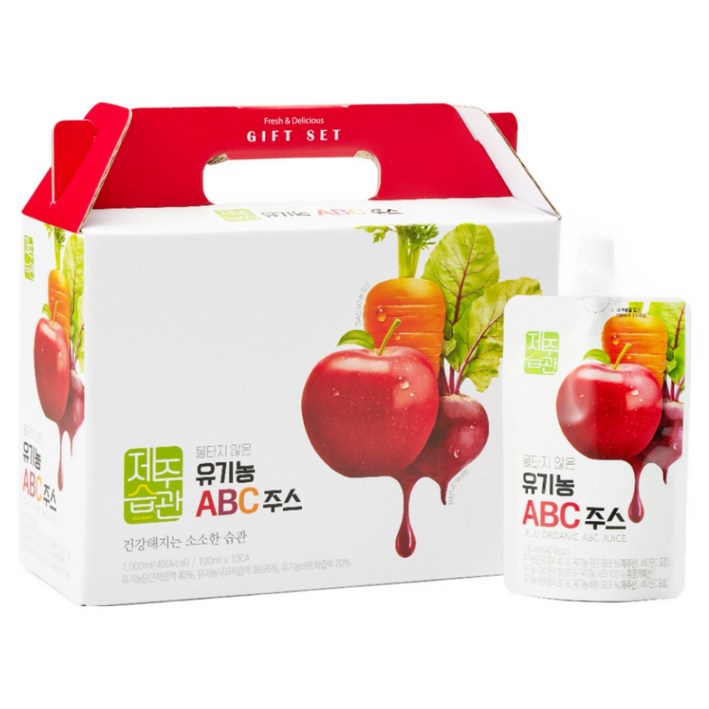 물타지않은 유기농착즙 100  제주습관 ABC주스 30포, NFC 착즙주스