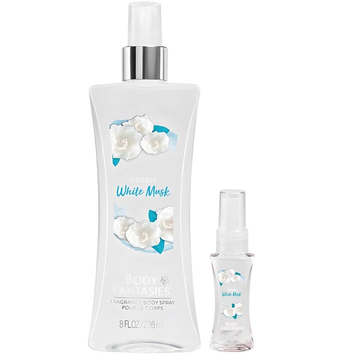 바디판타지 프레시 화이트 머스크 프래그런스 바디 스프레이 236ml 29ml, 1세트 바디판타지 프레시 화이트 머스크 프래그런스 바디 스프레이 236ml 29ml, 1세트