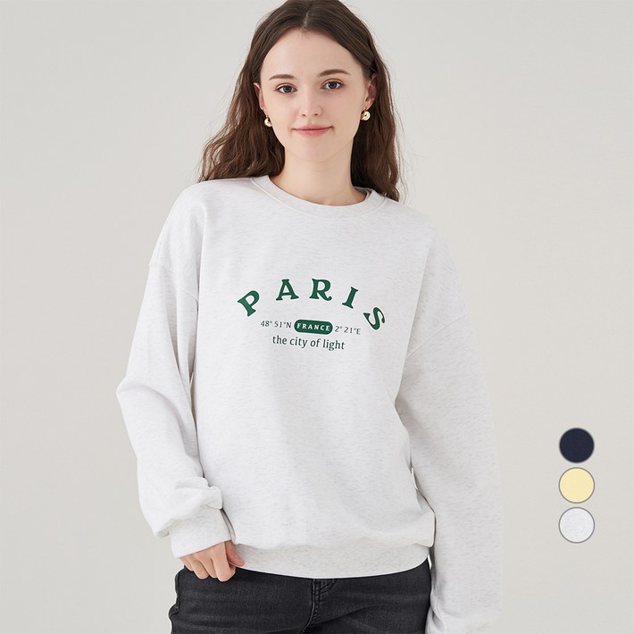 ELLE PARIS 그래픽 스웻셔츠 City of Light ELLE PARIS 그래픽 스웻셔츠 City of Light