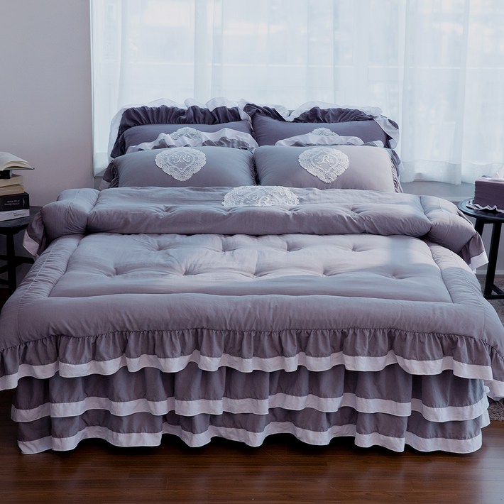 류금숙 프렌치감성 실키케어 차렵침구 숏롱 풀세트