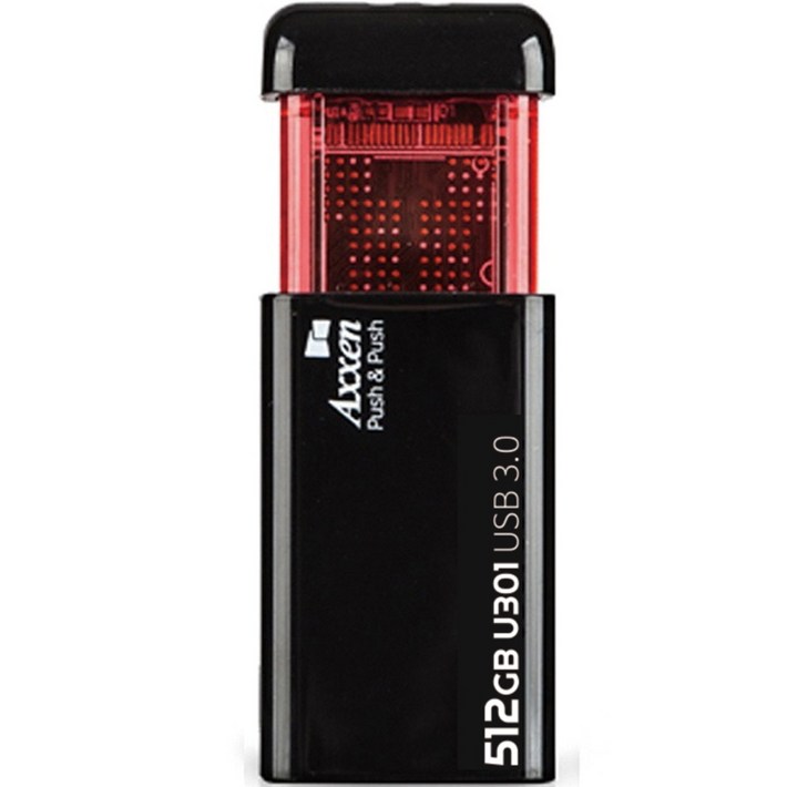 액센 클릭형 초고속 USB 메모리 U301 Push USB3.0, 512GB 20230618