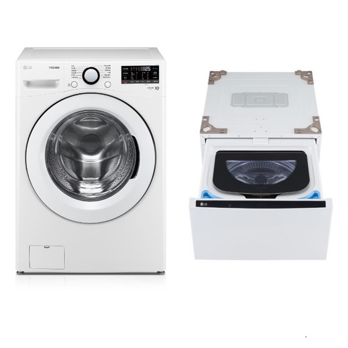 LG전자 트롬 세탁기  트윈 미니워시 세트 F19WDWPX 19kg  4kg 방문설치