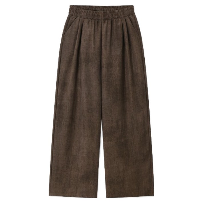 엠엔씨 남녀공용 소프트 린넨 투턱 와이드핏 팬츠 MDIP855LJ