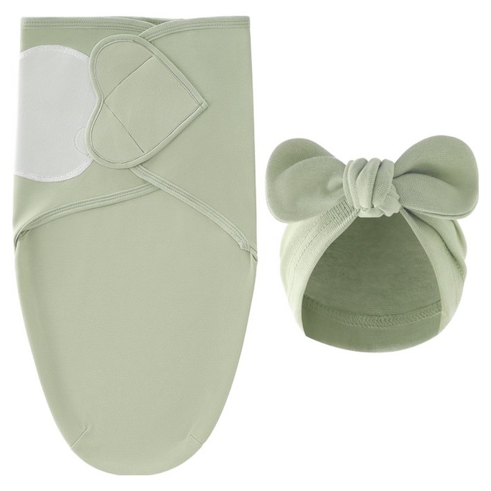 스타빈 하트벨크로 속싸개  모자 세트 ONE SIZE