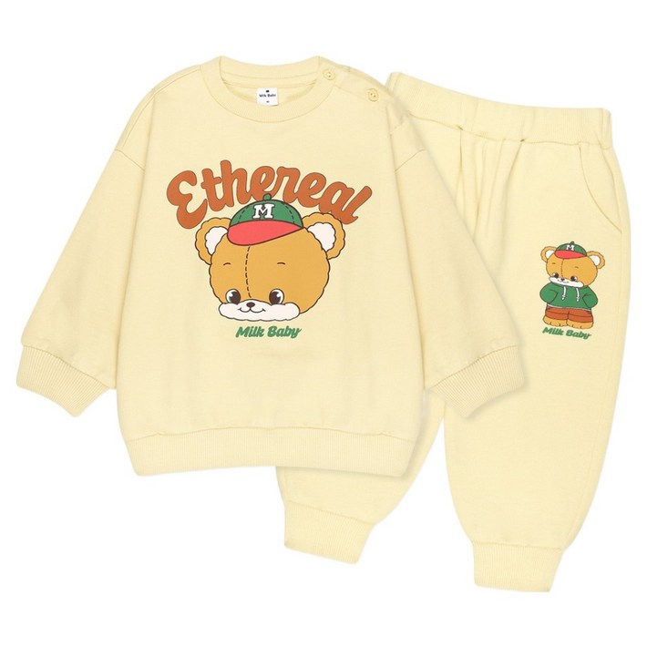 MilkBaby 아동용 귀욤뿜뿜 상하의 세트