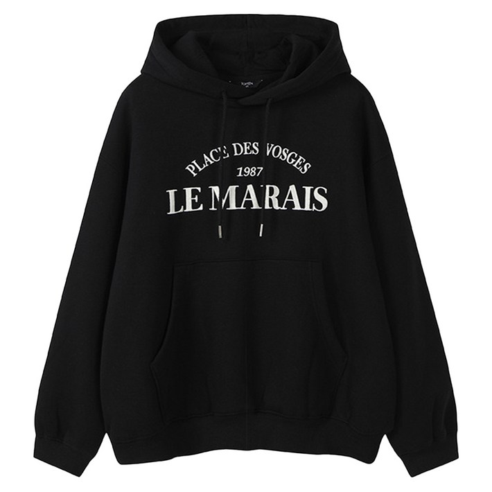 탑텐 여성용 플리스 그래픽 루즈핏 스웨트 후디 MSE4TH2902