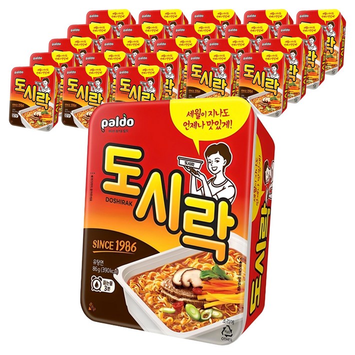 팔도도시락 컵라면 86g, 24개