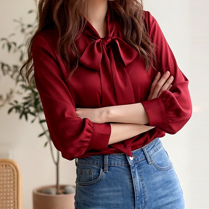 어썸풀 프롬 리본 블라우스