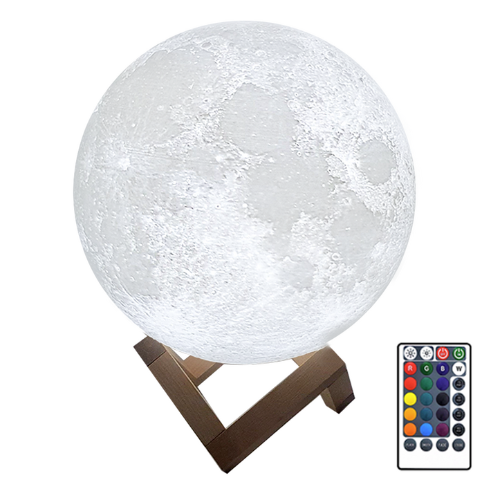 SUNJIN 16색 감성 달 무드등 20cm  리모컨 세트