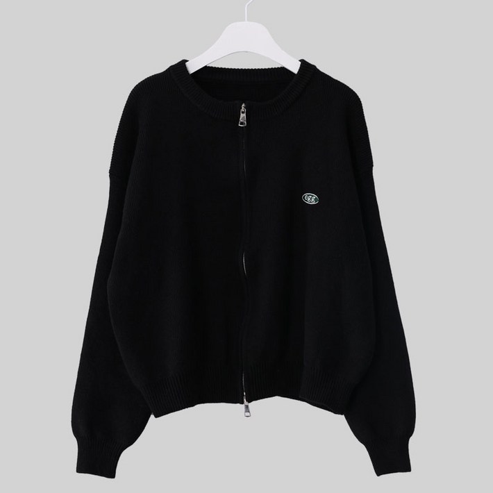 여성용 코스에그 자수 투웨이 니트집업 가디건